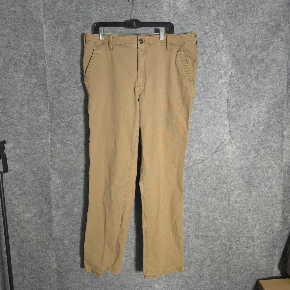 Legendary Outfitters Canvas Utility Pants Mens 38x34 Tan Workwear Straight Leg